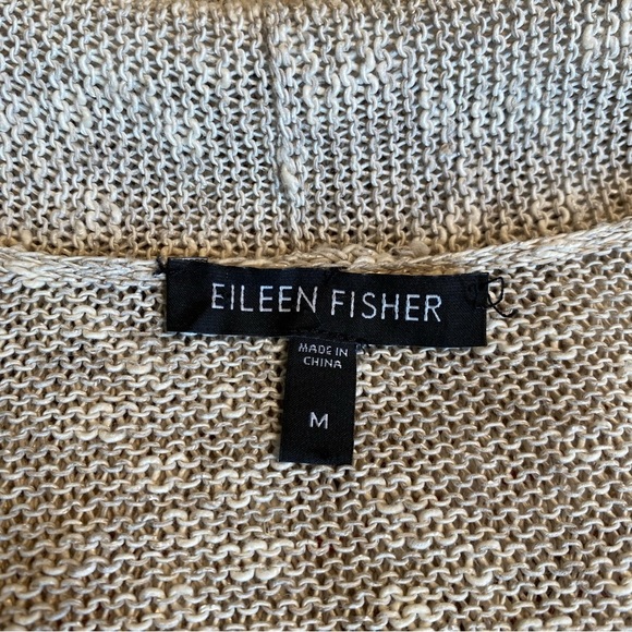 Eileen Fisher Cream Open Front Cardigan - Picture 14 of 15